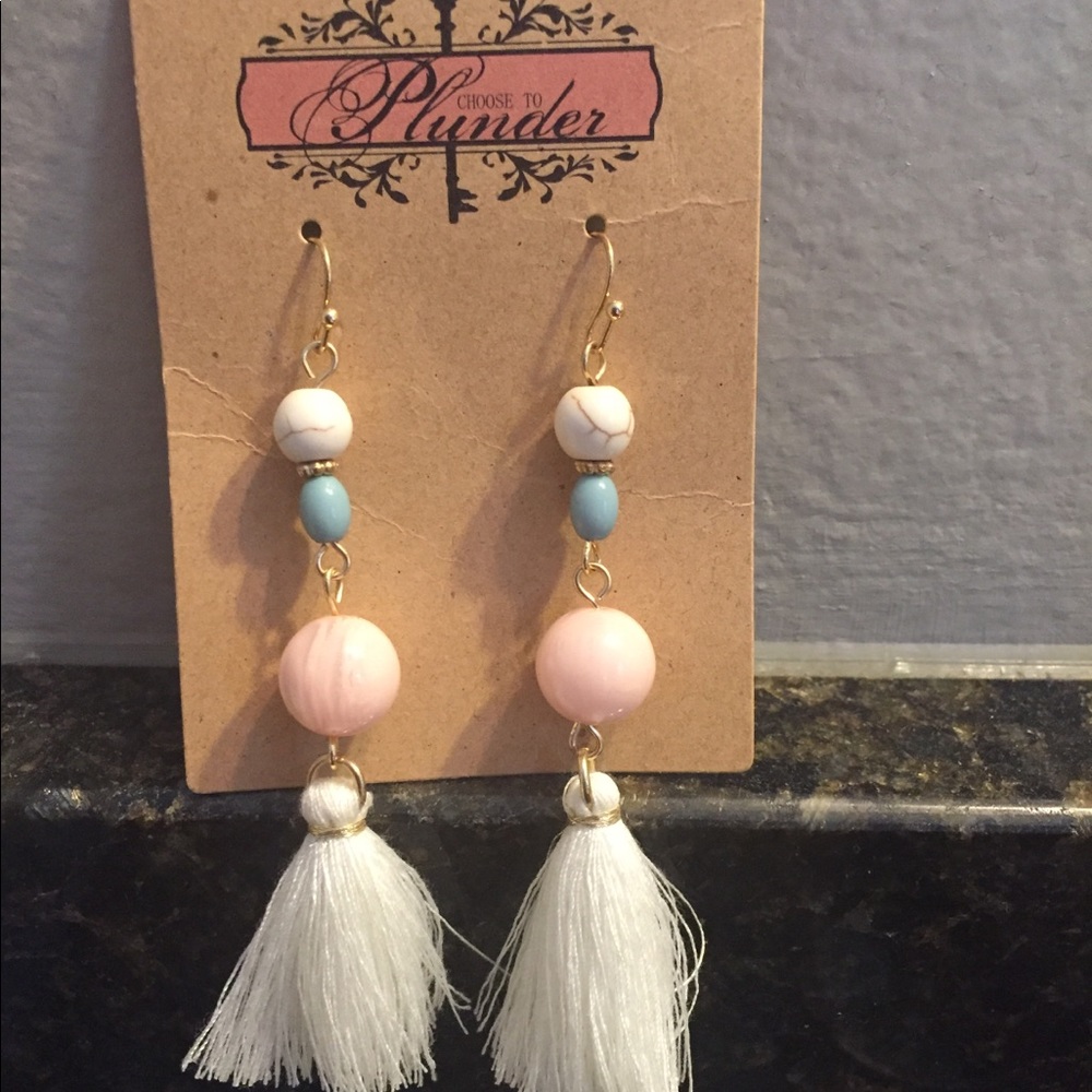 Plunder fringe earrings